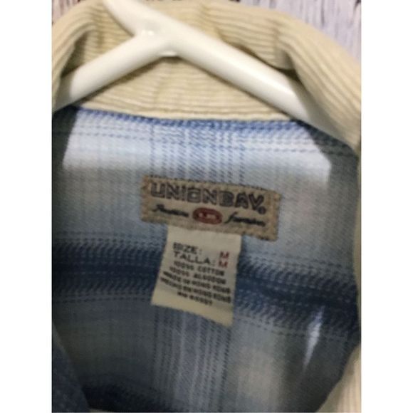 Vintage Union Bay Heavyweight Denim with Corduroy Collar Men’s Shirt Size Medium - Picture 8 of 15